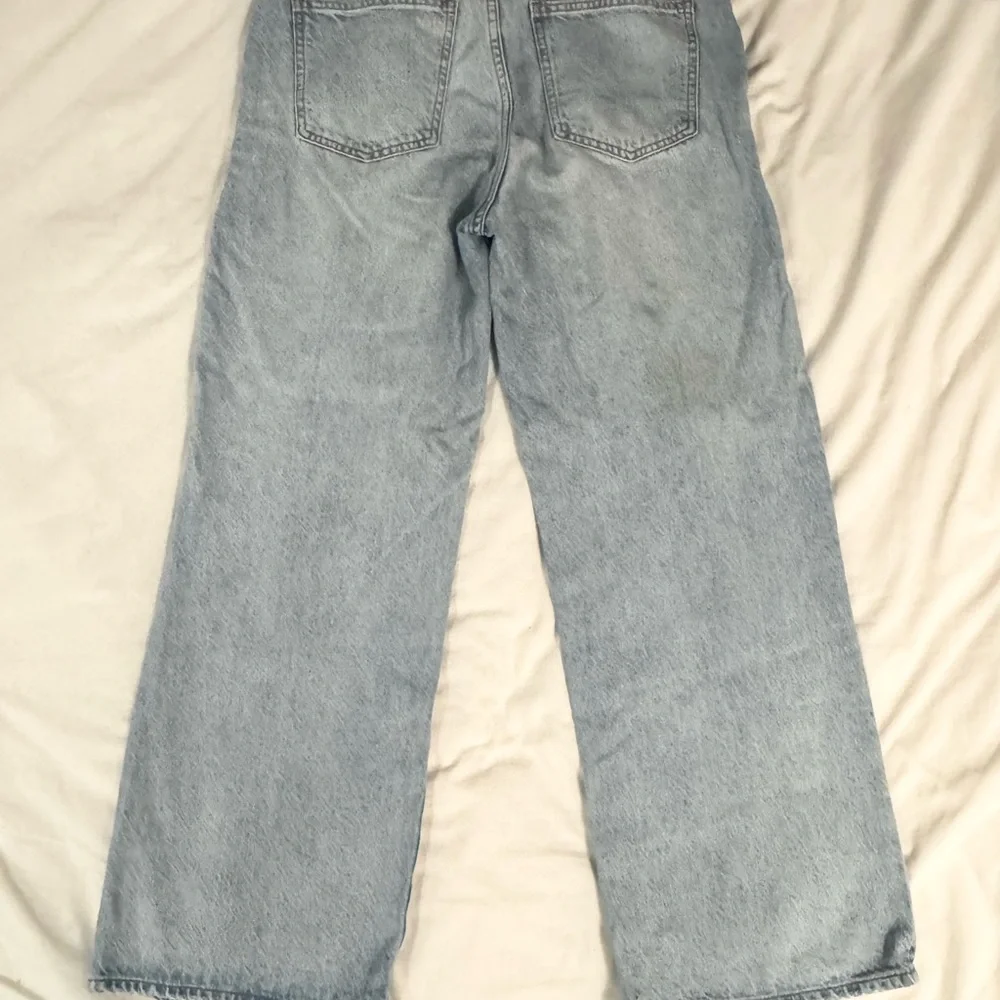 Denim Forum Light Blue High-Rise Wide Leg Jeans - Picture 11 of 12